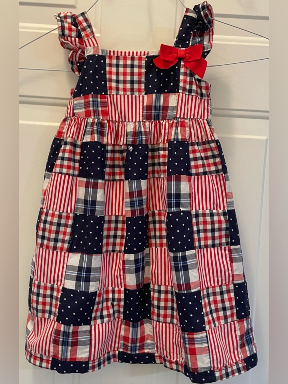 Gymboree Red, White & Navy Patchwork Sundress Size 4T